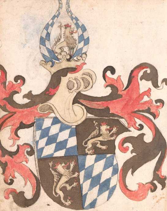 Landes- und Familienwappen: Herzogtum Bayern (12v)
