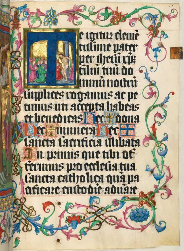 Inititale. Jesus an der Martersäule ... aus