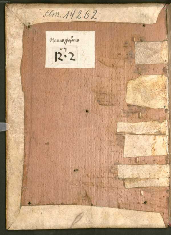 Vorderer Spiegel. Titelschild: Marcus glosatus ... dans