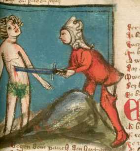 2 Miniaturen: Das von Virgil ... aus