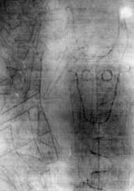 Holzschnitt: Ochsenkopf darunter fünfblättrige Blume ... aus