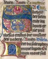 Zwei Zierinitialen S und H  (#)
