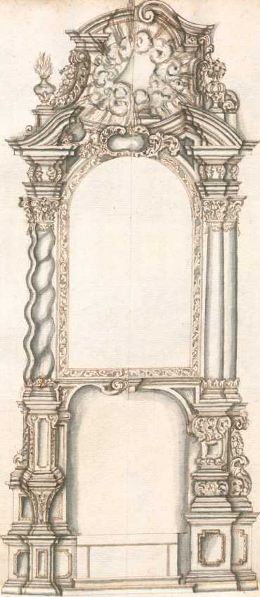 Alternativentwurf für einen Altar (44r)
 ... from