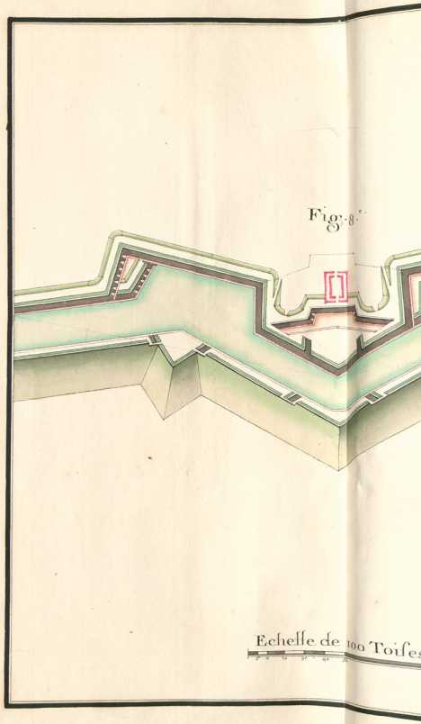 Livre II, Pl. III, 8 Bastionärgrundriss...