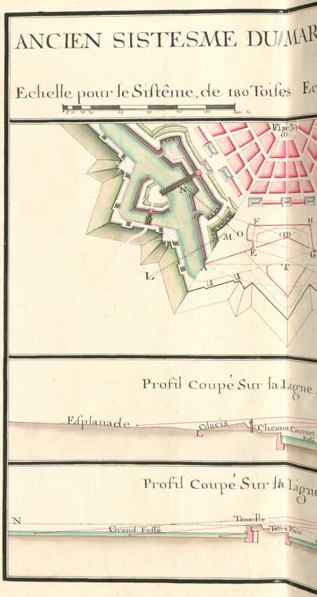 Livre II, Pl. XII, 34-36 Bastion Erste M...