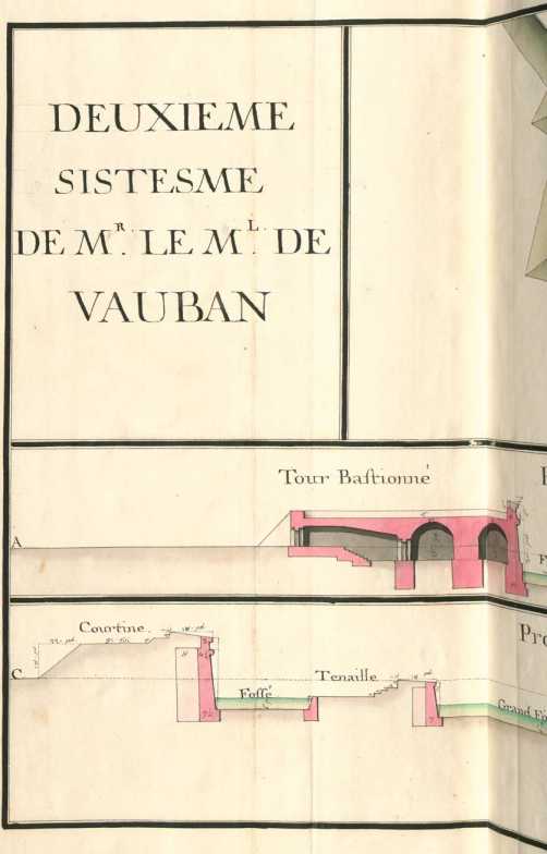 Livre II, Pl. XIII, 37-39 Bastion Zweite...