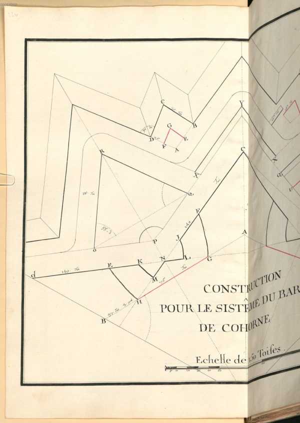 Livre II, Pl. XVII, 48 Bastionierte Fron...