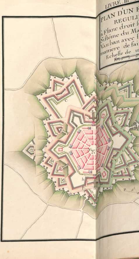 Livre III, Pl. I, 1 Bastionäre Festung ...