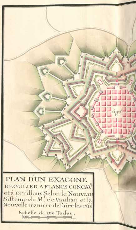 Livre III, Pl. II, 2 Bastionäre Festung...