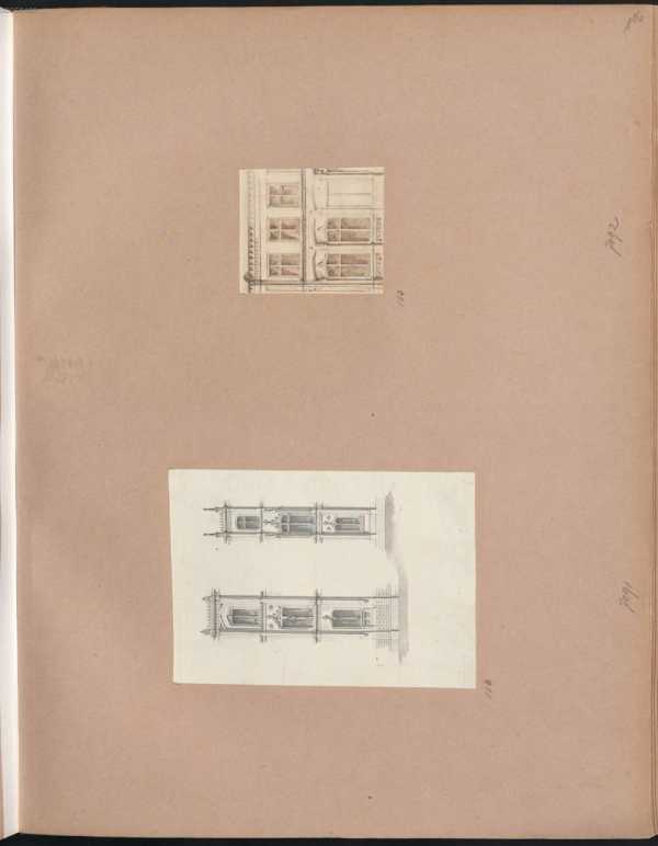 152. 153. Fassadendetails im sog. Maximi...