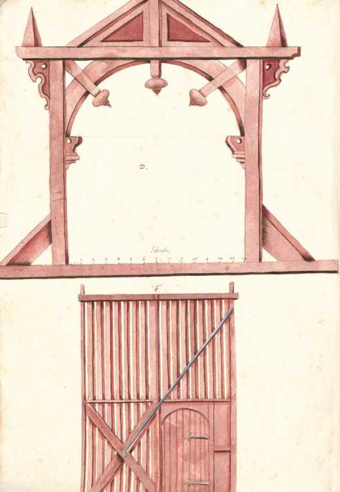 Hölzerne Brückentore (206v)
