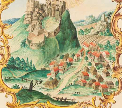 Prospekt des Kurfürstlichen Schlosses Flossenbürg: ... aus