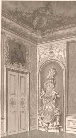 Blatt 19:Reiche Zimmer. Ofennische im ersten Saal.
