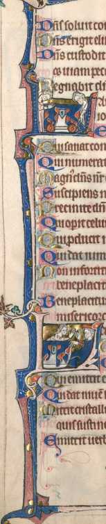 Historisierende Initialen L(audate dominum quoniam ... da