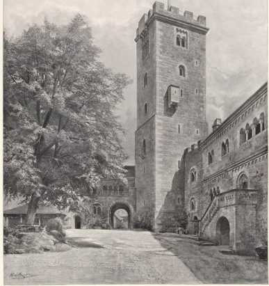 Tafel 23:Die Torhalle, der Bergfrid, der...