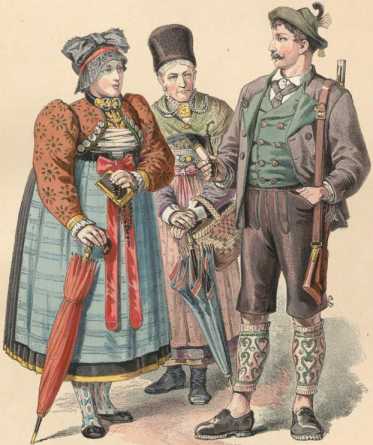 Tafel 52: Oberbayrische Volkstrachten. ... aus