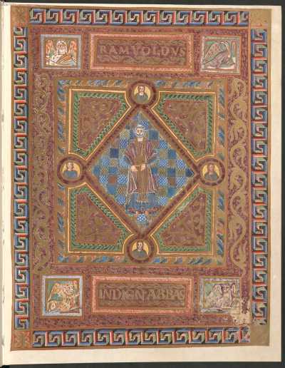 Bildnis des Abtes Ramwold (975-1000) ... aus