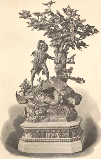 Tafel 29: Siegfried-Statue. (Speisezimmer; Neuschwanstein.) ... aus