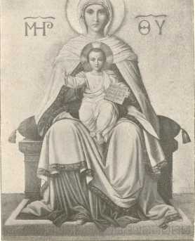 Tafel 32Madonna.Von J. Frank. Am Bett im Schlafzimmer auf Neuschwanstein.
