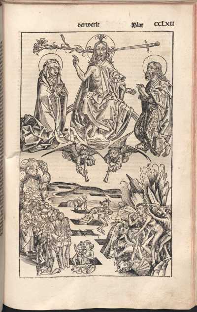 Holzschnitt: Jüngstes Gericht da