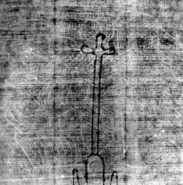 Bl. 70: Wasserzeichen: langstieliges Kreuz ... din