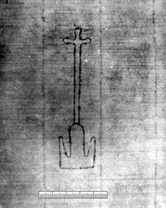 Bl. 18: Wasserzeichen: langstieliges Kreuz ... from