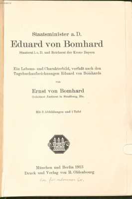 Ernst von Bomhard Staatsminister a.D. ... de