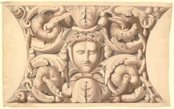 Ornamententwurf mit Masken da