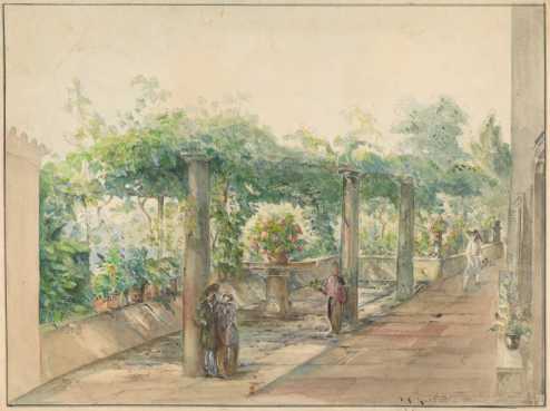 Rijeka, Blick in Garten mit ... aus