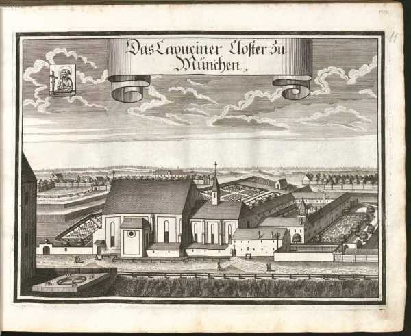 M 12:Das Capuciner Closter Zu München.

