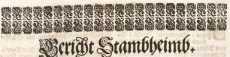 Gericht Stambheimb.- Stambheimb.Gericht ...