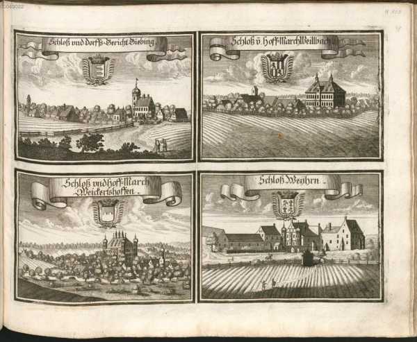 M 100:Schloß und Dorffs-Gericht Giebing.Schloß ... uit
