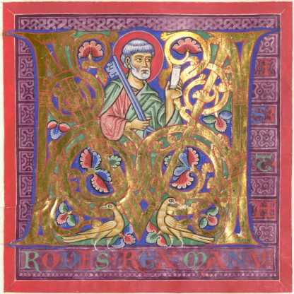 Miniatur: Halbfigur des Petrus in ... da