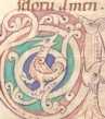 Initiale mit Fabeltier (93a)
