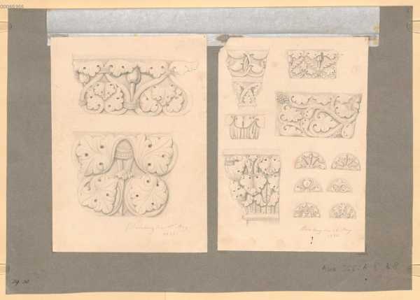 8a. Bamberger Dom, Blattornamente; 8b. ... aus