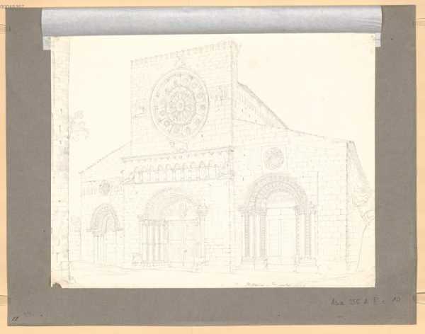 Tuscania, Basilika Santa Maria Maggiore,Eingangsseite ... aus