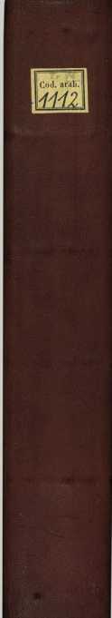 Buchrücken mit Signatur Cod.arab. 1112

