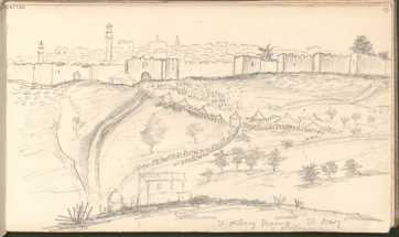 Ansicht vom Ölberg, Jerusalem, Israel ... dans