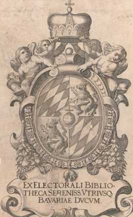 Rückwärtiger Spiegel mit Exlibris der ... uit