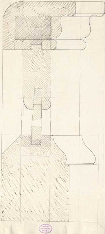 Detailzeichnung von Kopf- und Fußprofil ... aus