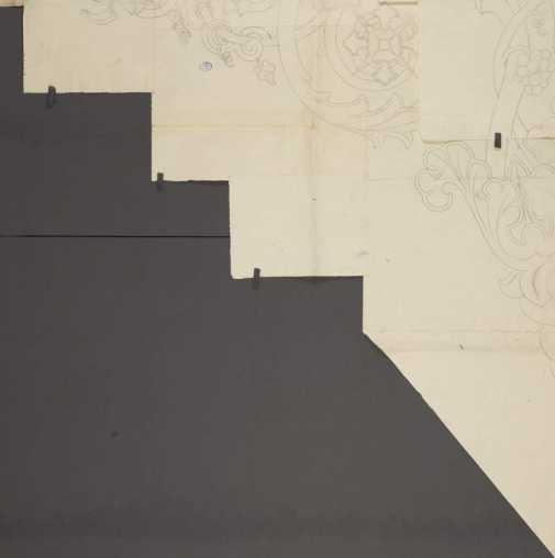 Erstes Seitenschiff: Ornament-Detail mit Tektur ... din