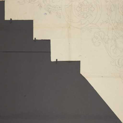 Erstes Seitenschiff: Ornament-Detail ohne Tektur ... uit