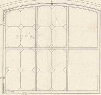 Erdgeschoss, Fenster an der Grufttreppe:...