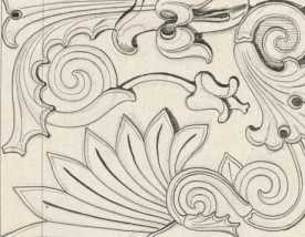 Detail eines Ornamentfrieses mit Palmett...