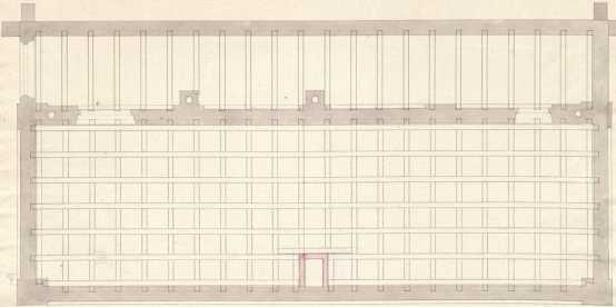 Neues Treibhaus, Grundriss des Dachstuhl...