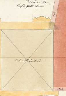 Kavalierbau, Grundriss-Detail einer Tür ... aus