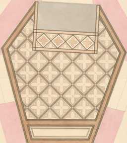 Hohenstaufen-Saal, Grundriss des Erkers mit ... aus