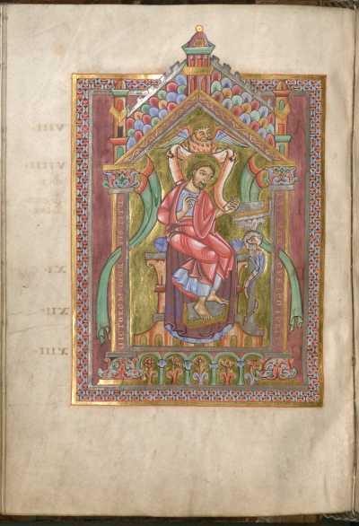 Minitatur: Evangelist Marcus uit