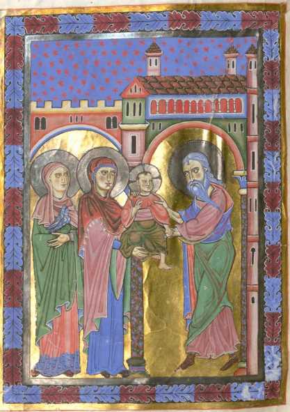 Minitiatur: Darbringung im Tempel ... aus