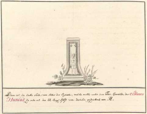 Timisoara, Banat: Seitenansicht des Cybele-Altars ... from
